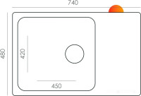 Кухонная мойка Quartz Bond 740 (туман)