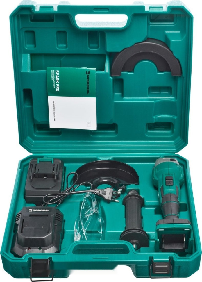 Угловая шлифмашина Rokodil Spark Pro (с 1-им АКБ, кейс)