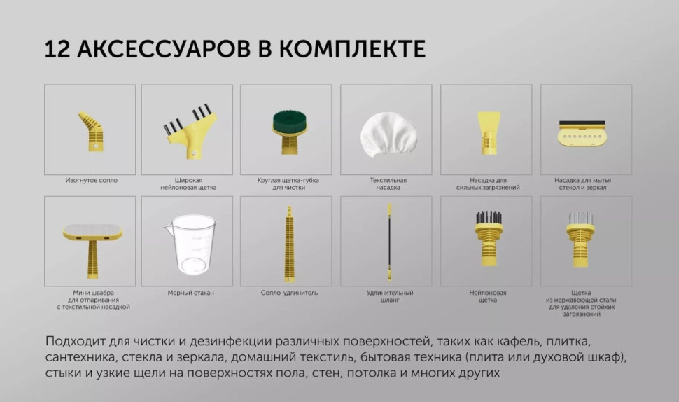 Пароочиститель Polaris PSC 1712C (желтый)