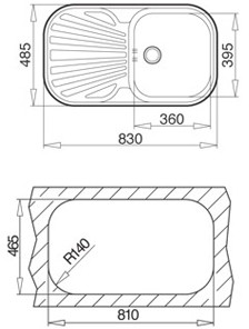 Кухонная мойка Teka Stylo 1B 1D микротекстура