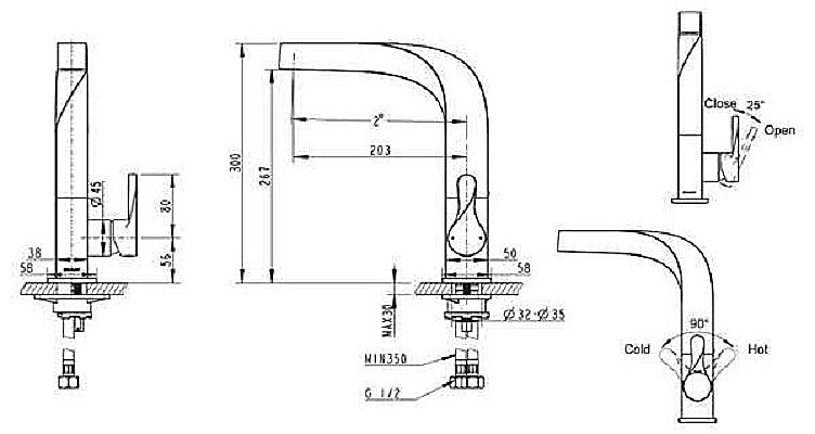 Смеситель Bravat Wave F774108C (WA0619)