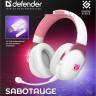 Наушники Defender Sabotauge (белый/розовый)
