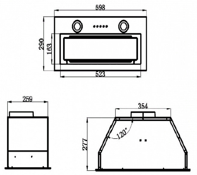 Вытяжка Maunfeld Trapeze 602M (белый)