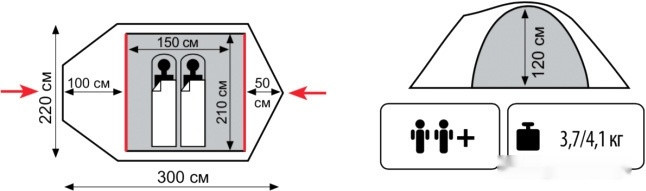 Палатка Tramp Mountain 2 v2