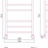 Полотенцесушитель Стилье Аксиома-20 800х500 00662-8050