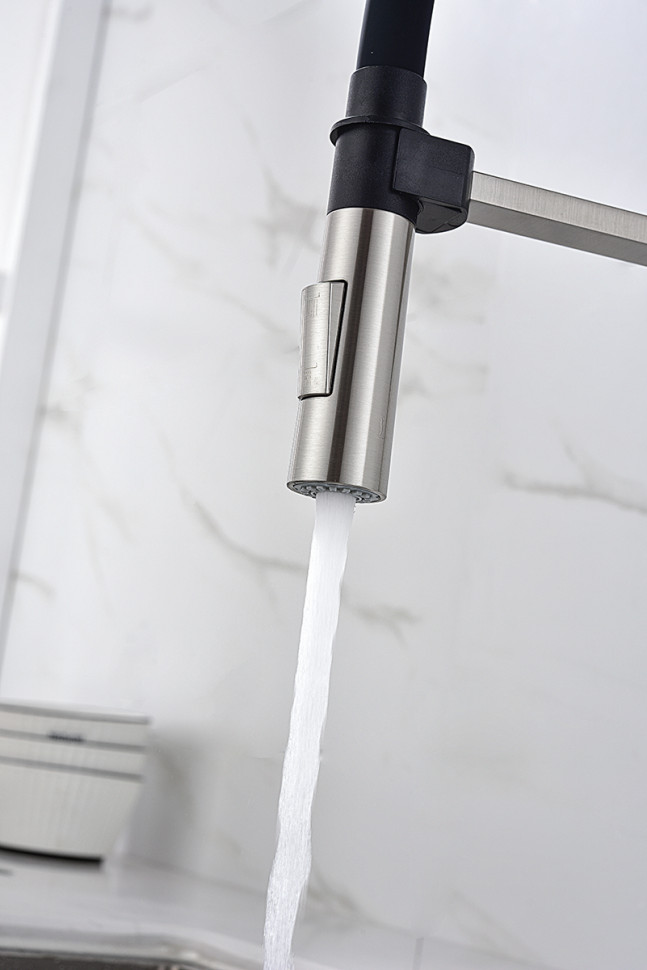 Смеситель Paulmark Halt HA214021-NI (черный/никель)