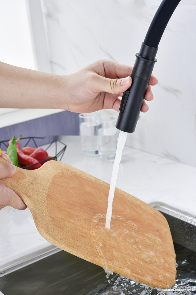 Смеситель Paulmark Halt HA214021-NI (черный/никель)