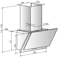 Вытяжка Elikor Жемчуг 60П-700-Е4Д антрацит/черный