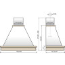 Вытяжка Elikor Вилла Валенсия 90П-650-П3Д топ.молоко/бук орех