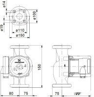 Циркуляционный насос Grundfos UP 40-50 F B 250