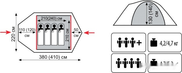 Палатка Tramp Mountain 4 v2