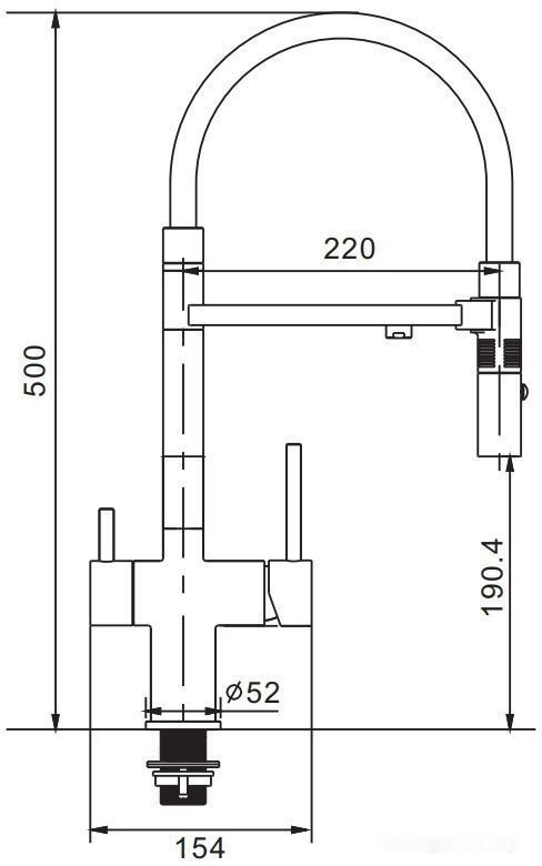 Смеситель Rose R133C (белый)