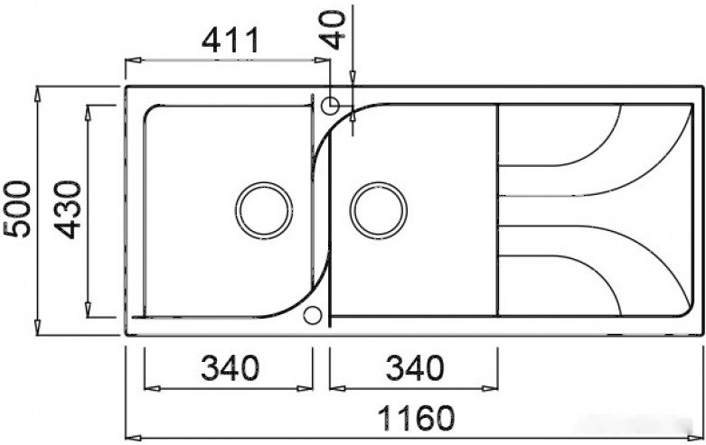 Кухонная мойка Elleci Ego 500 Nero Pietra G54