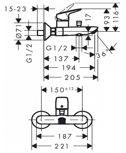 Смеситель Hansgrohe Logis 71400000
