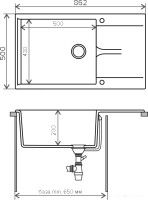 Кухонная мойка Polygran Gals-862 (песочный 302)