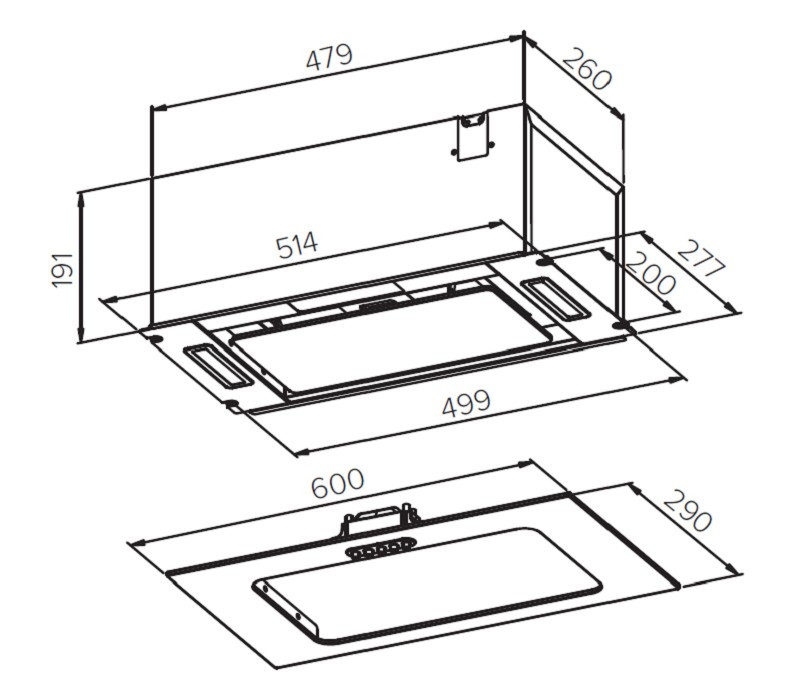 Вытяжка Germes Bravo Push 60 (Black)