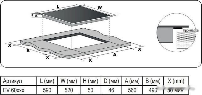 Варочная панель Evelux EI 6040