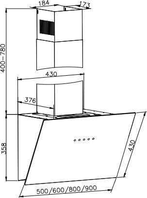 Вытяжка Zorg Nero 1260 60 S (черный)