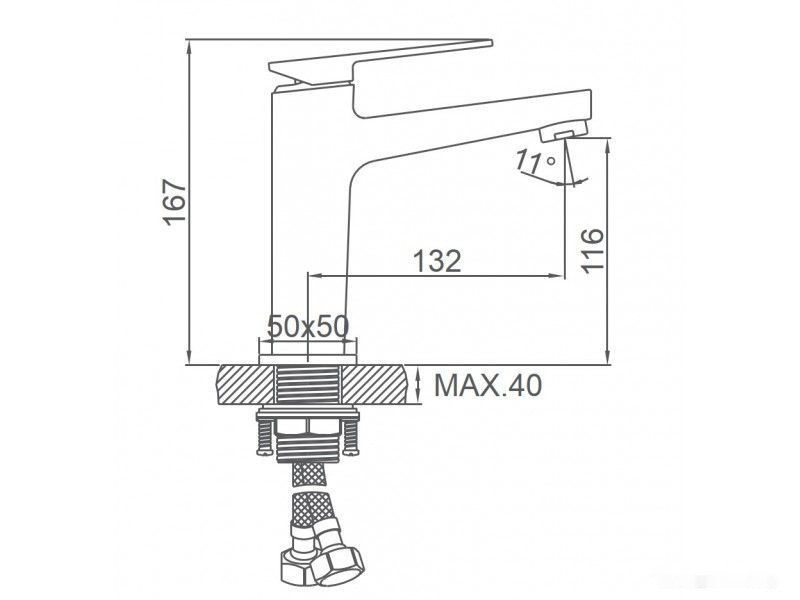 Смеситель Ledeme L1078B