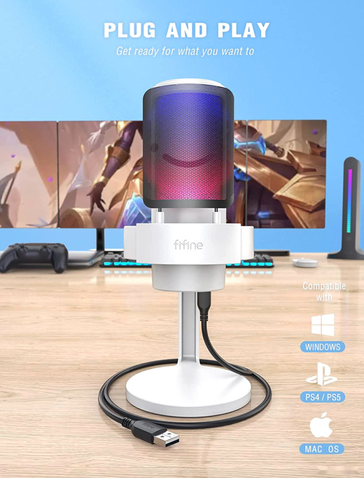 Проводной микрофон FIFINE A8 (белый)