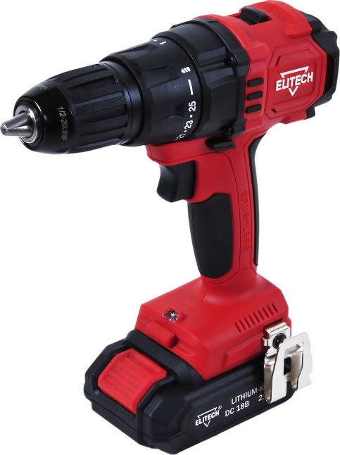 Аккумуляторная дрель-шуруповерт Elitech ДА 18БЛ2 (198042)