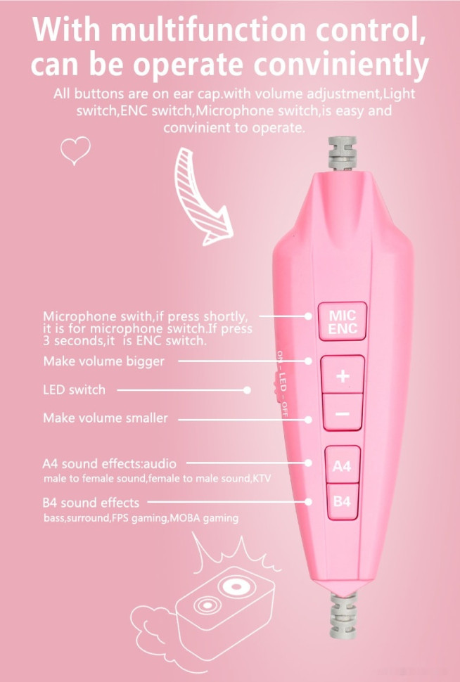 Наушники Somic G238 7.1 (розовый)