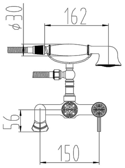 Смеситель Zorg AZR 700 W-6-12 BR