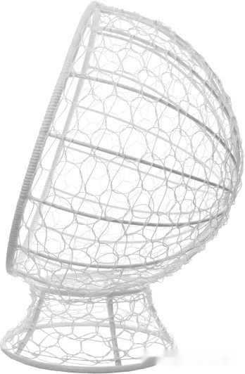 Кресло M-Group Кокос на подставке 11590104 (белый ротанг/зеленая подушка)