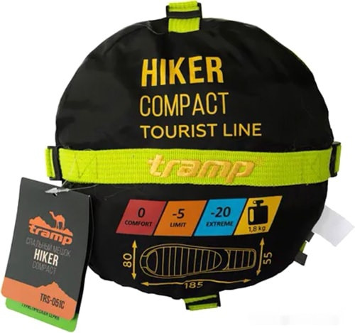 Спальный мешок Tramp Hiker Compact TRS-051C (правая молния)