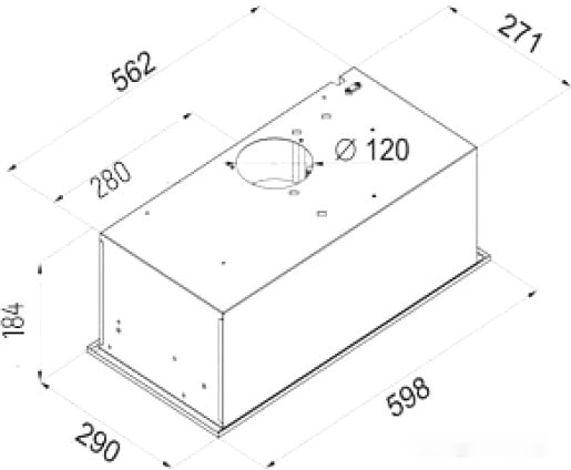 Вытяжка Ciarko Brutto 600 (черный)