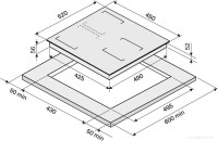 Варочная панель Krona Erde 45 BL 3BFTS