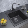 Кухонная мойка Paulmark Zemar PM104651-BLM черный металлик