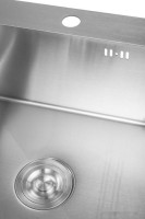 Кухонная мойка Saniteco 4848 (с сифоном, дозатором и коландером)