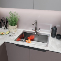 Кухонная мойка Mixline Pro 552932 (сатин, с сифоном)