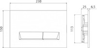 Панель смыва BelBagno Marmi BB010-MR-CHROME