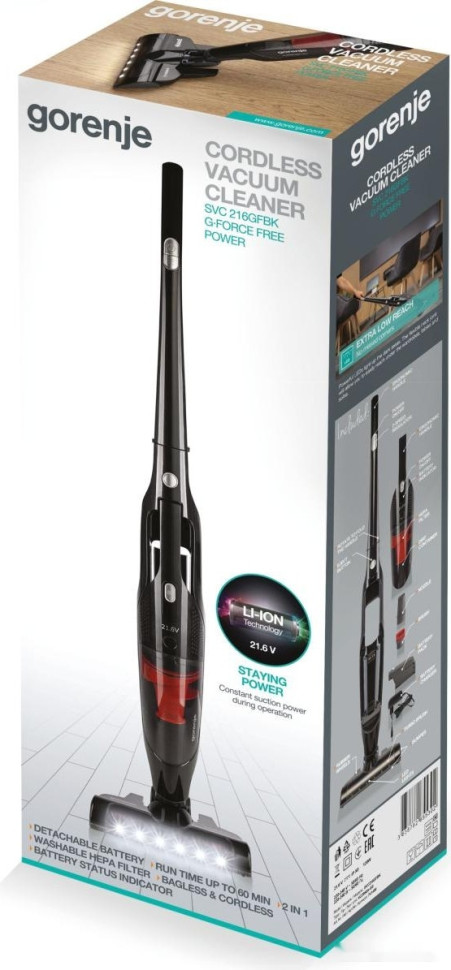 Пылесос Gorenje SVC216GFBK