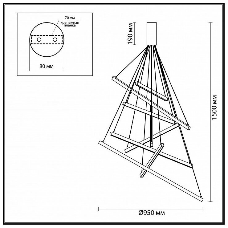 Люстра подвесная Odeon Light Cometa 3860/96L