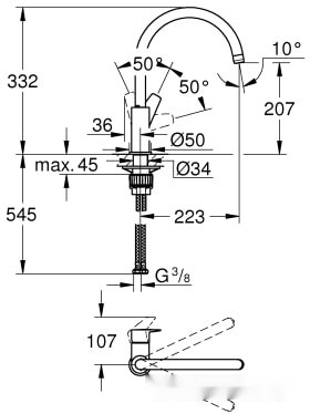 Смеситель Grohe Bauedge 31367001