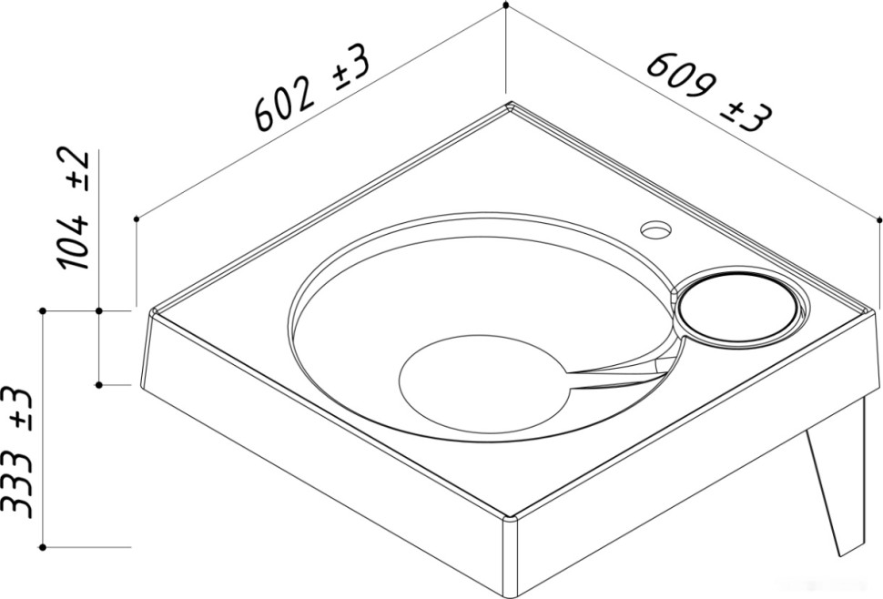 Умывальник Belux Грааль Set 60
