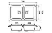 Кухонная мойка GranFest Standart GF-S780K (Black)