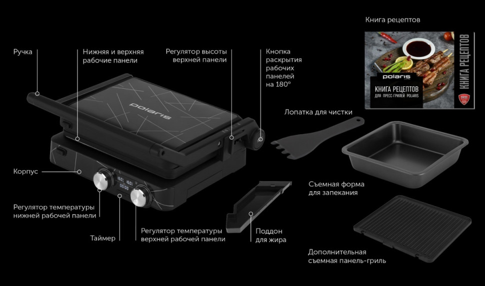 Электрогриль Polaris PGP 2502