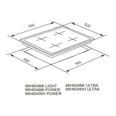 Варочная панель Meferi MIH604WH ULTRA