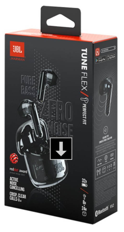 Наушники JBL Tune Flex Ghost (черный, китайская версия)