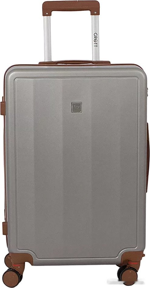 Чемодан-спиннер Grott 340-614/5-24 (светло-серый)
