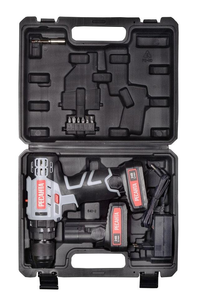 Аккумуляторная дрель-шуруповерт Ресанта ДА-24-2ЛК-У