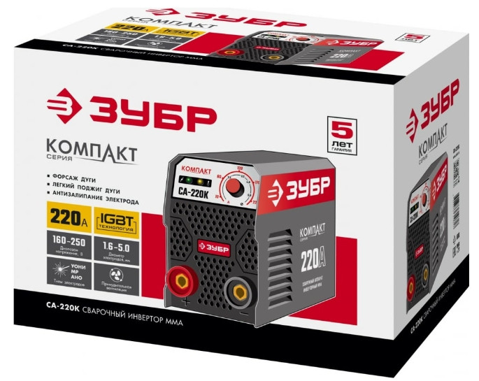 Сварочный инвертор ЗУБР СА-220К