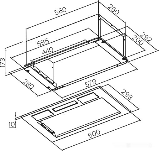 Вытяжка Grand Fleet (нержавеющая сталь)