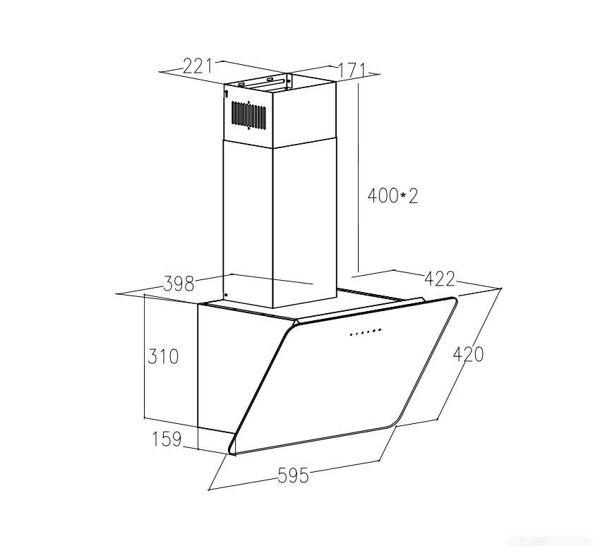 Вытяжка Schtoff Titan 60 (белый)