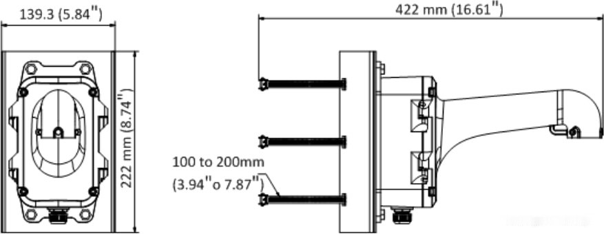 Кронштейн Hikvision DS-1604ZJ-BOX-POLE