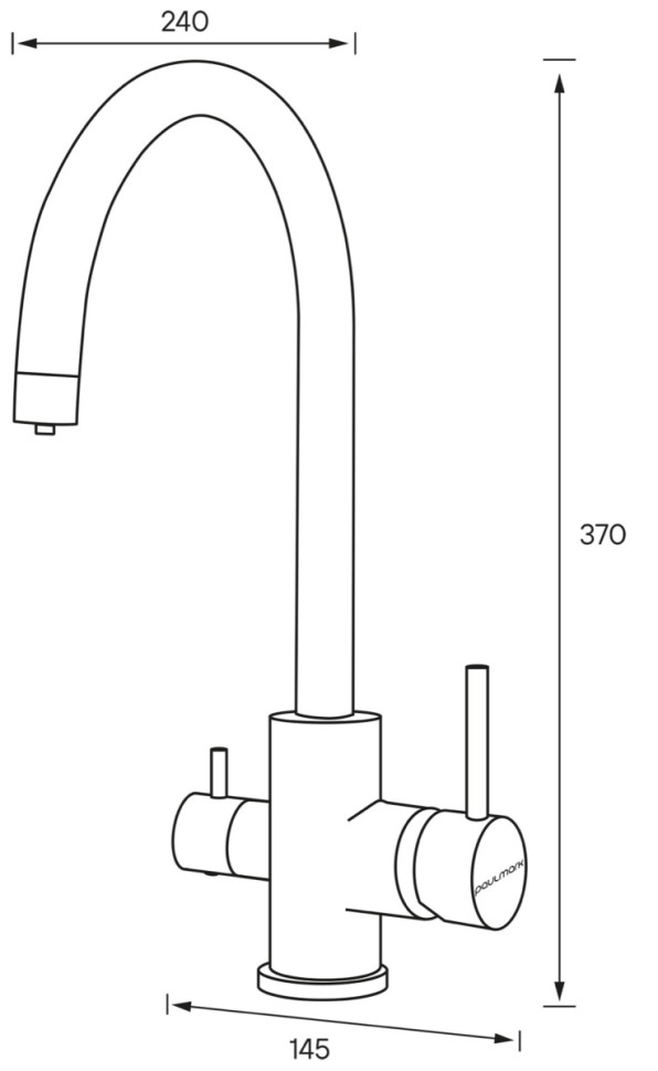 Смеситель Paulmark Essen 213211-GM (вороненая сталь)